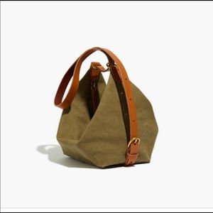 Madewell leather canvas sling bag